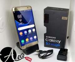 Samsung Galaxy s7 edge negros y dorados en caja&#x21;
