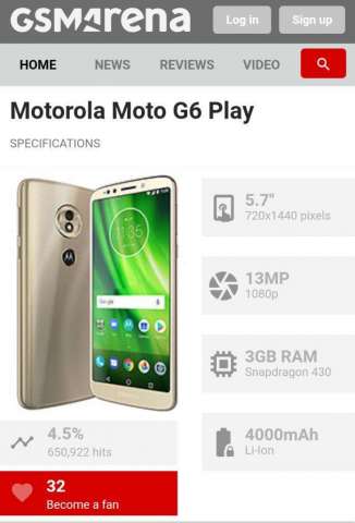 Motorola G6 Play Se Vende O Se Cambia Motorola G6 Play Se Vende O Se Cambia