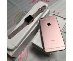 iPhone 6S Plus con Apple Watch Serie1