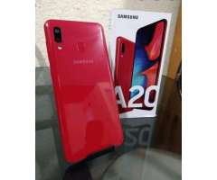 Vendo Samsung A20 Rojo en Buen Estado